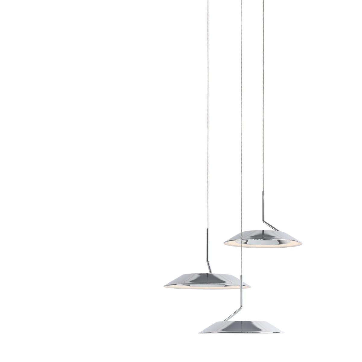 Koncept RYP-C3-SW-CRM Royyo LED 12 inch Chrome Pendant Ceiling Light
